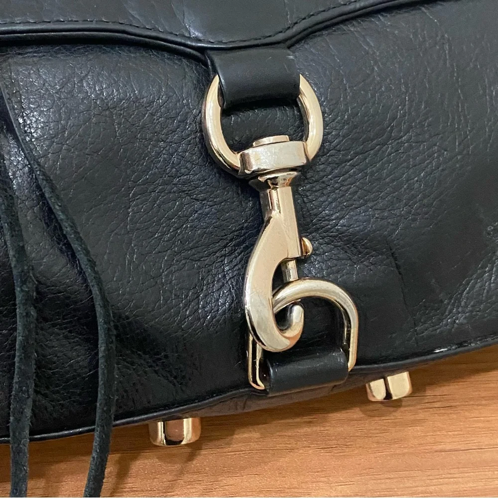 REBECCA MINKOFF Mini MAC Black Leather Crossbody Bag - Picture 4 of 16